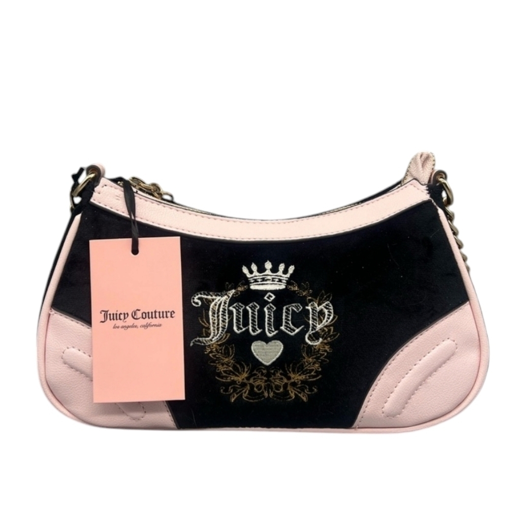 🖤▪️ Juicy Couture▪️ Liquorice Heritage Shoulder Black/pink Bag